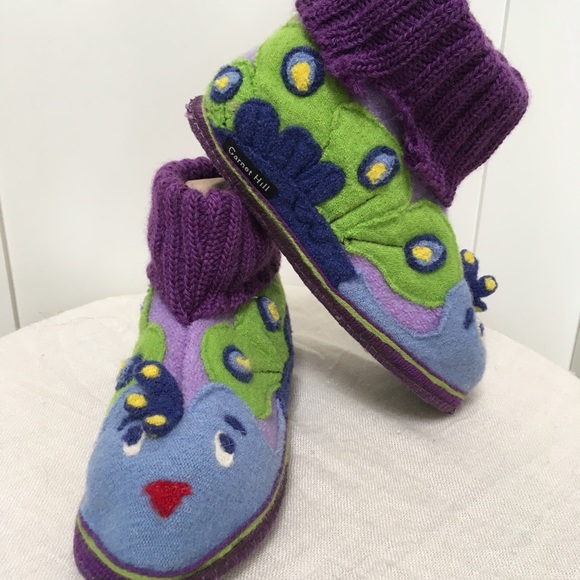 kids boiled wool slippers